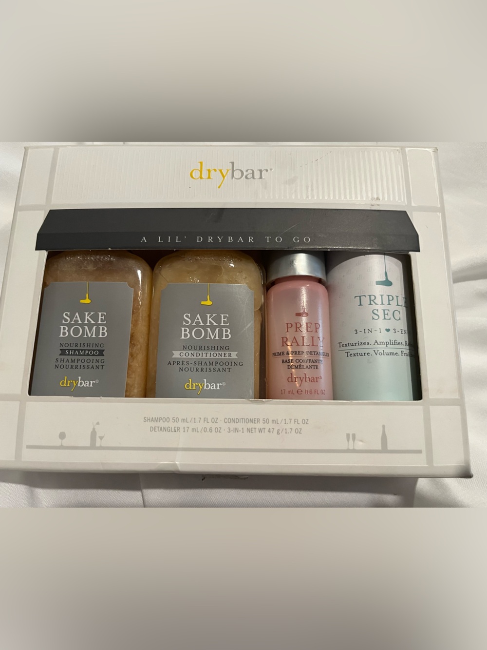 Drybar Travel Hair & Body Set — Gold, Pink, Cream